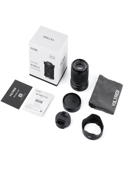 Vıltrox 40MM F2.5 Z Montajlı Lens, Nikon Z Mount Zf Z7II Z6II Z8 Z9 Z5 Z30 Z50 Için Af 40MM F/2.5 Z Tam Kare Lens