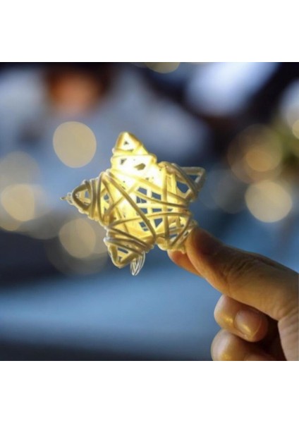 LED Işıklı Rattan 10'lu Dekoratif 2 Metre Yıldız Şerit fiyatları