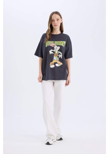 Coool Looney Tunes Oversize Geniş Kalıp Bisiklet Yaka Kısa Kollu Tişört D9129AX25SM fiyatları
