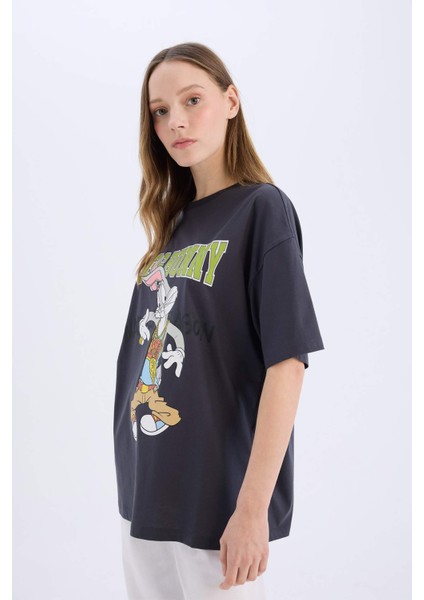 Coool Looney Tunes Oversize Geniş Kalıp Bisiklet Yaka Kısa Kollu Tişört D9129AX25SM modelleri