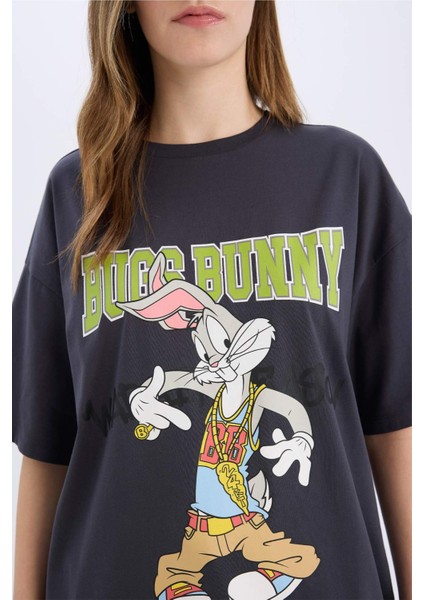Coool Looney Tunes Oversize Geniş Kalıp Bisiklet Yaka Kısa Kollu Tişört D9129AX25SM indirimleri