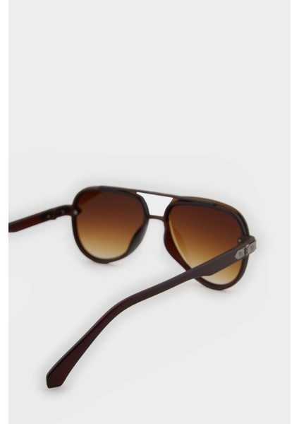 Erkek Oval Plastik Kahve Çerçeve Kahve Cam UV Güneş Gözlüğü F0574AXNS indirimleri