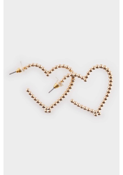 Kadın Kalpli Gold Küpe E6454AXNS modelleri