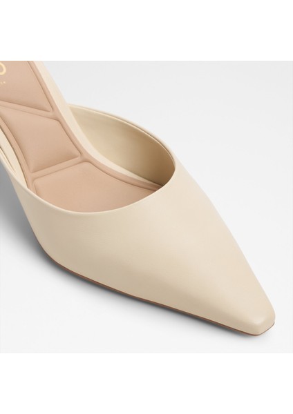 Goldenlıght Ayakkabı Orta Boy Topuklu - Krem indirimleri