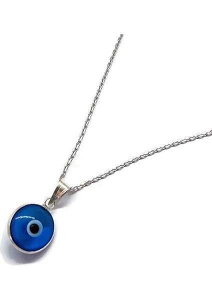 10 mm Nazar Boncuğu Gümüş Kolye 925 Ayar Gümüş Nazar Boncuğu Göz Kolye fiyatları