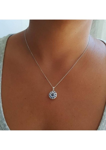 Şeffaf Açık Mavi Renk Göz Nazar Boncuğu Kolye 925 Ayar Gümüş Nazar Boncuğu Kolye indirimleri