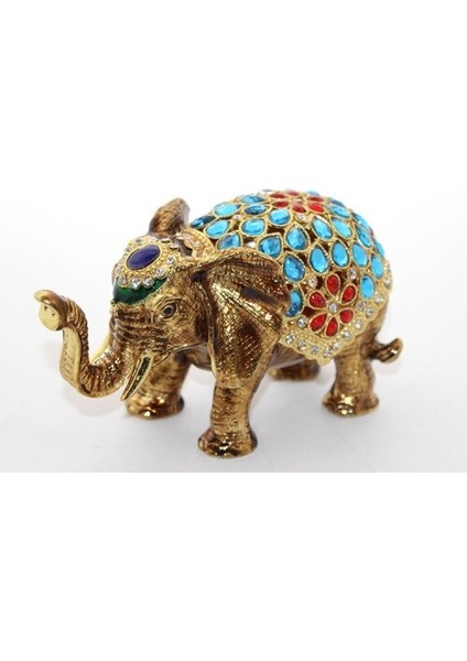 Swarovski Taşlı Tekli Fil Figürü Model 4