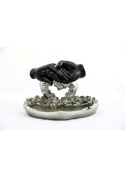 Özel Tasarım Kalpli Polyester Sunum Tepsisi