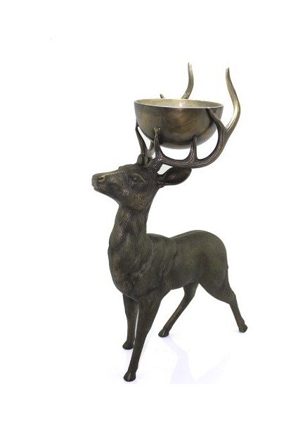 Metal Geyikli Kase 77 cm