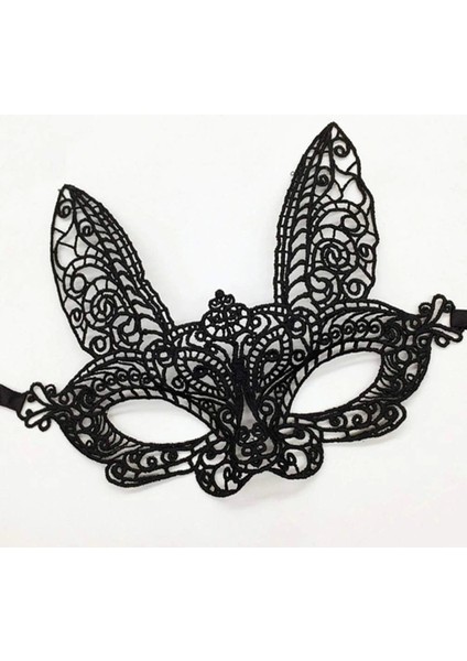 Siyah Renk Dantel Kesim Dantel Işlemeli Balo Parti Maskesi 7 No (4887) fiyatları