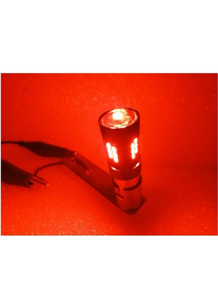 ( 2 x Adet ) 1 Takım LED 93 21W Sinyal Ampul 24V Mercekli Red ( 93 Mercek LED Kırmızı )