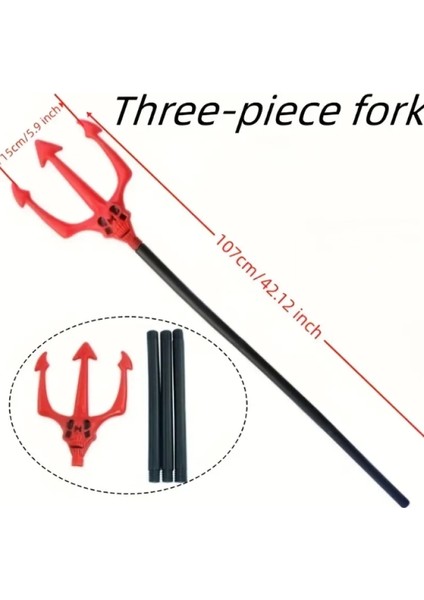 Kırmızı Renk Halloween Cadılar Bayramı Çatal 107 cm (4887)