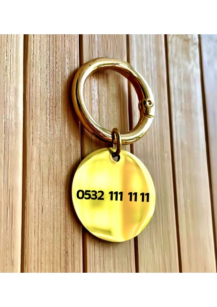 Isme Özel Çelik Köpek Kedi İsimlik Künyesi Gold fiyatları
