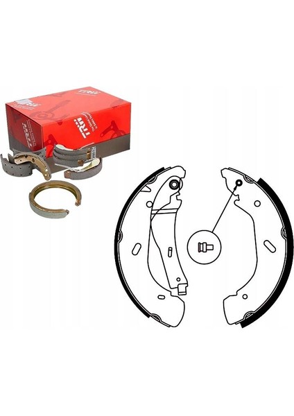 Arka Pabuçlu Fren Balata Ford Transi Mk5 V184 V185 2000 - 2006 4743576 Gs8690 Trw