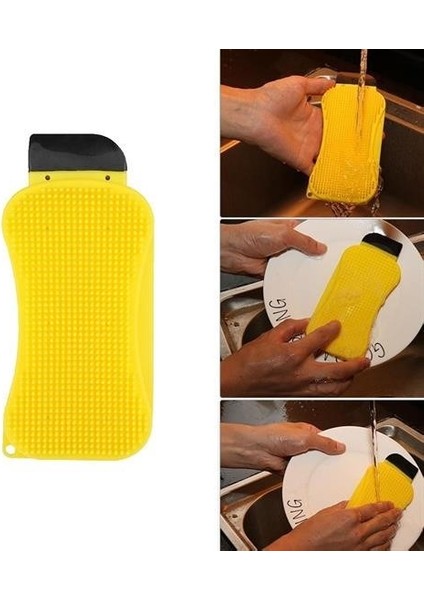 Çok Fonksiyonlu Deterjan Hazneli Pratik Bulaşık Yıkama Fırçası fiyatları