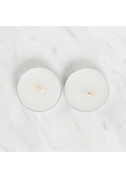 2'li Tealight Mum Beyaz