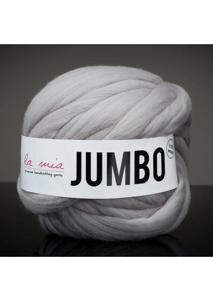 Jumbo Gri Dev Yün El Örgü ipi - J4