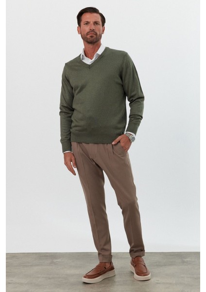 Erkek Standart Fit Normal Kesim V Yaka Triko Kazak fırsatları