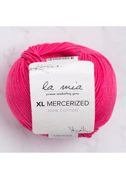 Xl Mercerized Fuşya El Örgü ipi - 35 - 33763