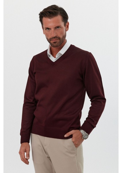 Erkek Standart Fit Normal Kesim V Yaka Triko Kazak fırsatları