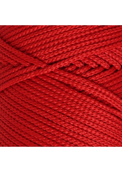 Polyester Soft Macrame Kırmızı El Örgü Ipi - LM019 - 34432