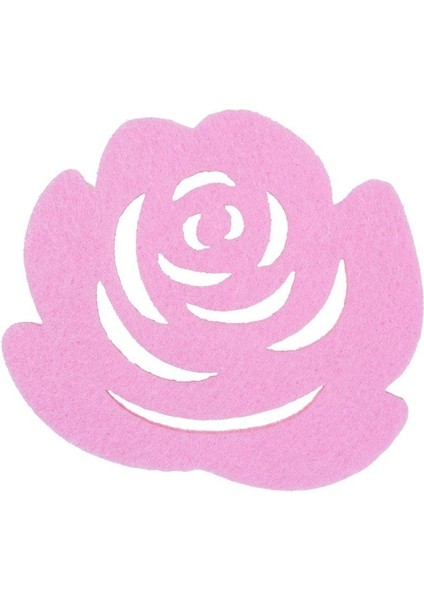 10 Lu Pembe Gül Bardak Altlığı - M22