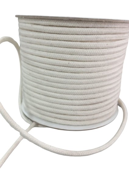 Bağcık ipi Pamuk 1 cm Krem 1 Metre