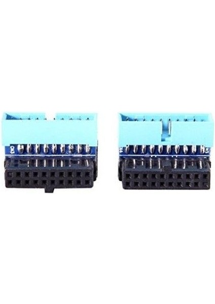 Ancheyn USB 3.0 19 20 Pin Dişi Erkek 90 Derece Yön Değiştirme Uzatma Adaptörü 2 Adet 4976