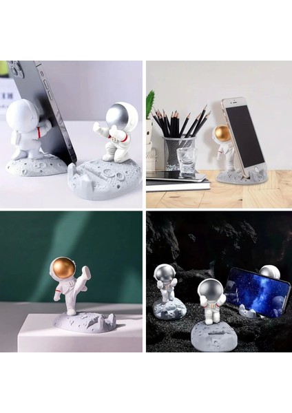 Mini Astronot Model Telefon ve Tablet Tutucu Standı (4887)