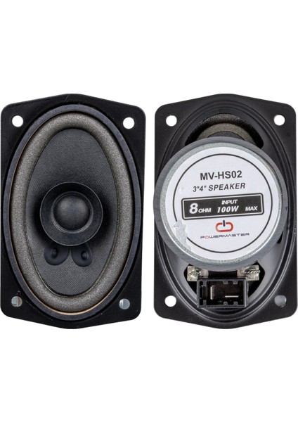3x4 7.5X10 cm 8 Ohm Max 100 Watt Oval Oto Hoparlör (4887)