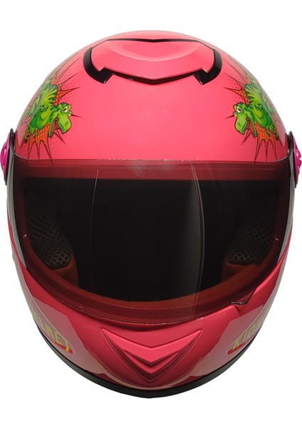 Full Face Motosiklet Çocuk Kaskı K3 Dino Pink fiyatları