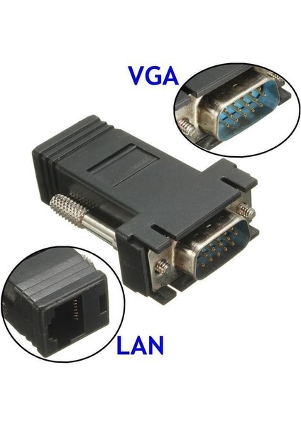 RJ45 VGA Ekleme Ek 30 Metre Uzatıcı Cat5/6 Monitör Extender - 2 Adet 5059
