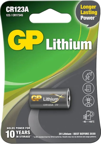 Gp CR123A 3 Volt Lityum Fotoğraf Makinesi Pili (4887)