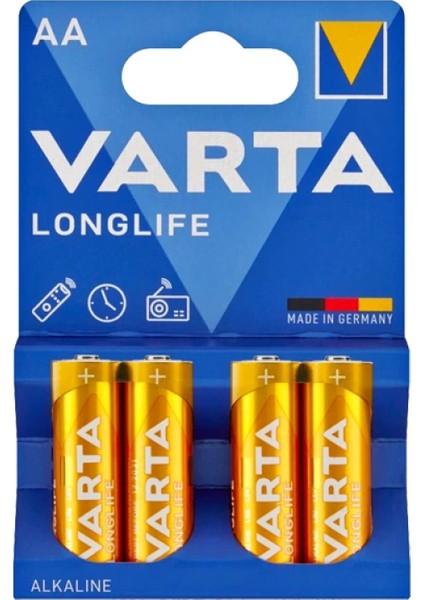 Varta Longlıfe Power Alkalin Aa Kalem Pil 4lü Paket (4887)