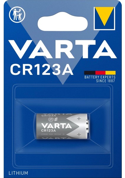 Varta CR123A 3 Volt Lityum Pil Tekli Paket (4887)