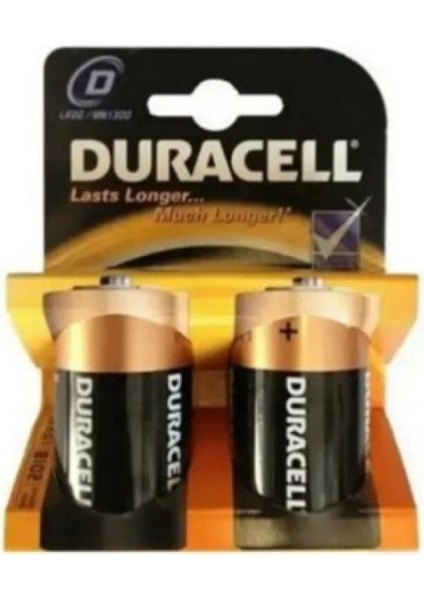 Duracell LR20 D Büyük Pil 2li Kart (4887)