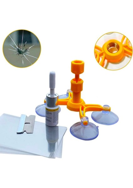 CTK-501 Vakumlu Araç Cam Tamir Kiti Kırık Çatlak Tamir Seti Ön Cam Tamiri