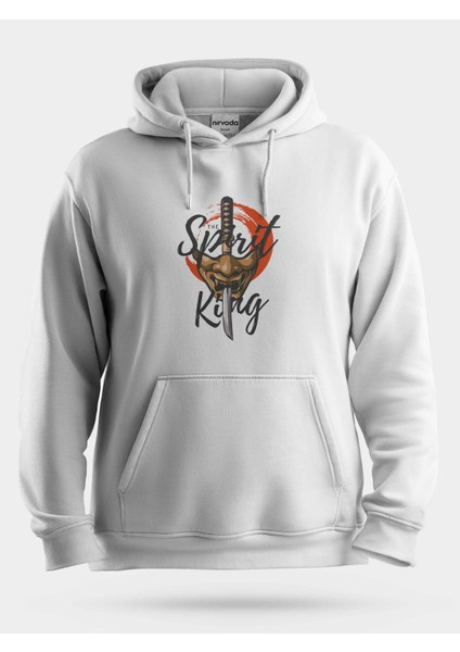 Spirit King Katana Vampir Baskılı Unisex Kapüşonlu Sweatshirt