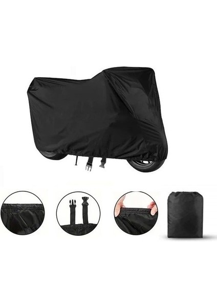 Çelik Motor CK100-3 Sport Siyah Motor Brandası Arka Çanta Uyumsuz Ultra Kalın Su Geçirmez