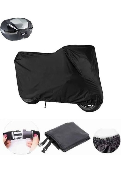 Kamax Cub Pro 125 Siyah Motor Brandası Arka Çanta Uyumlu Ultra Kalın Su Geçirmez