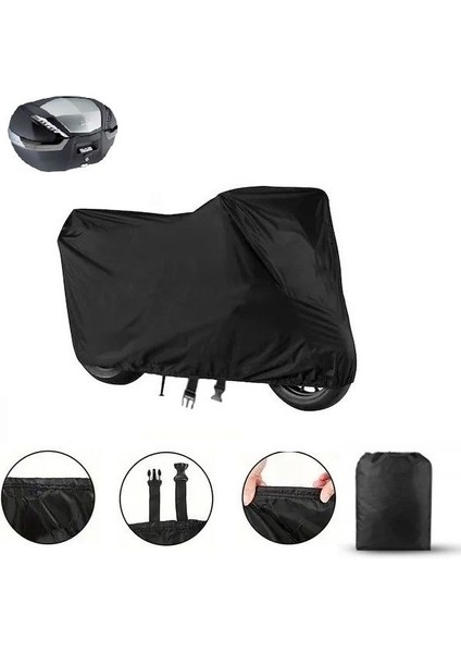 Kamax Cub Pro 125 Siyah Motor Brandası Arka Çanta Uyumlu Ultra Kalın Su Geçirmez modelleri