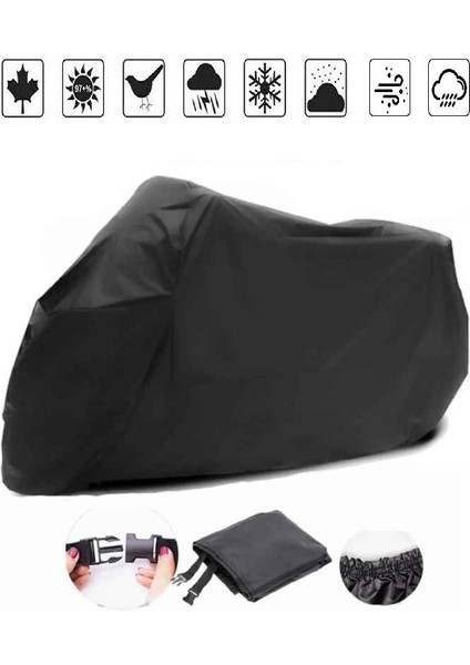 Kanuni Zebra 90 Siyah Motor Brandası Arka Çanta Uyumsuz Ultra Kalın Su Geçirmez