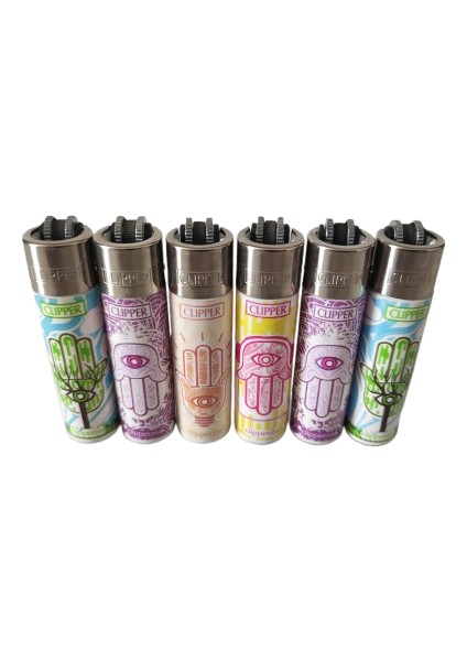Clipper Reusable Taşlı Çakmak 6 Adet Doldurulabilir