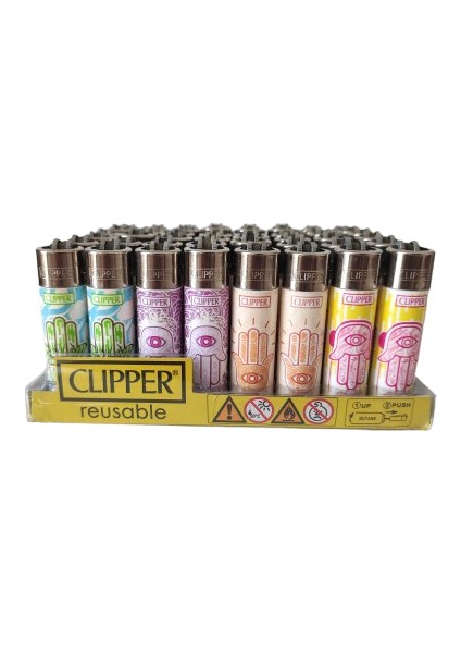 Clipper Reusable Taşlı Çakmak 6 Adet Doldurulabilir