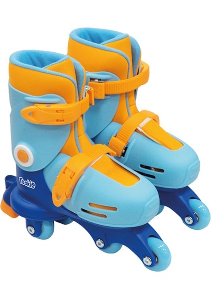 Paten Ayarlanabilir Dönüşen Tekerlekli 2 In 1 Twisty Paten - Mavi 29-32