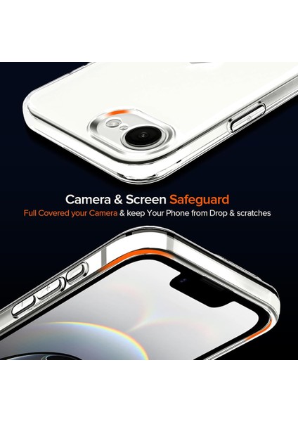 iPhone 16E Kılıf Kamera Korumalı Silikon Şeffaf Arka Kapak