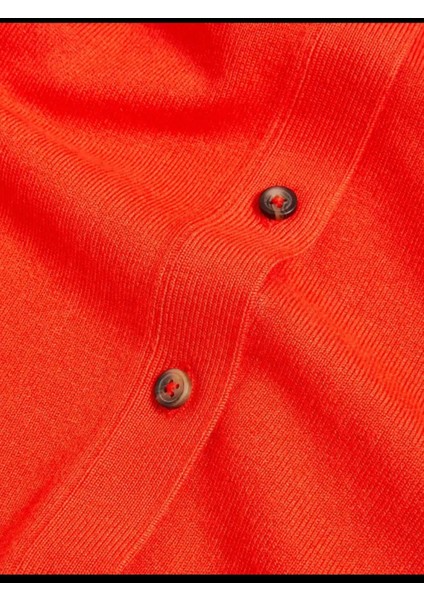 Kadın Yuvarlak Yaka Düğmeli Üst Kalite Slim Fit Kısa Hırka fırsatları