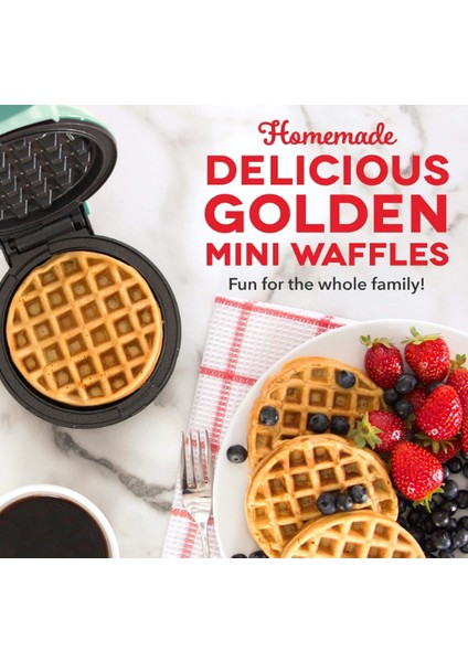 Mini Yapışmaz Waffle Makinesi, Hızlı Isınan ve Kullanıcı Dostu