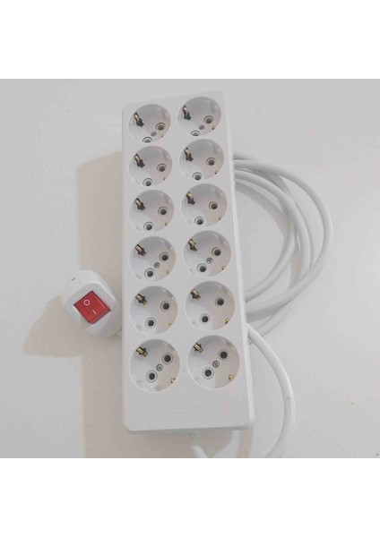 2 Metre Anahtar Fişli 12 Li Uzatma Kablosu fiyatları