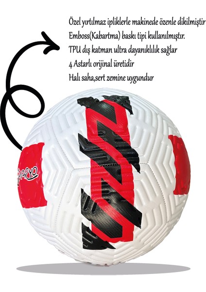 orijinal Futbol Topu Pompalı Sert Zemin Halı Saha Futbol Topu 480 Gram No:5 fiyatları
